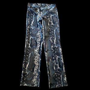 BETSEY JOHNSON *rare* vintage rockstar 'velvet' snakeskin pants - size M